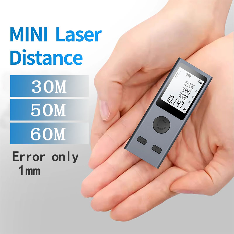 Industrial Laser Tape Measure - Mini Laser Rangefinder Digital Tape Measure