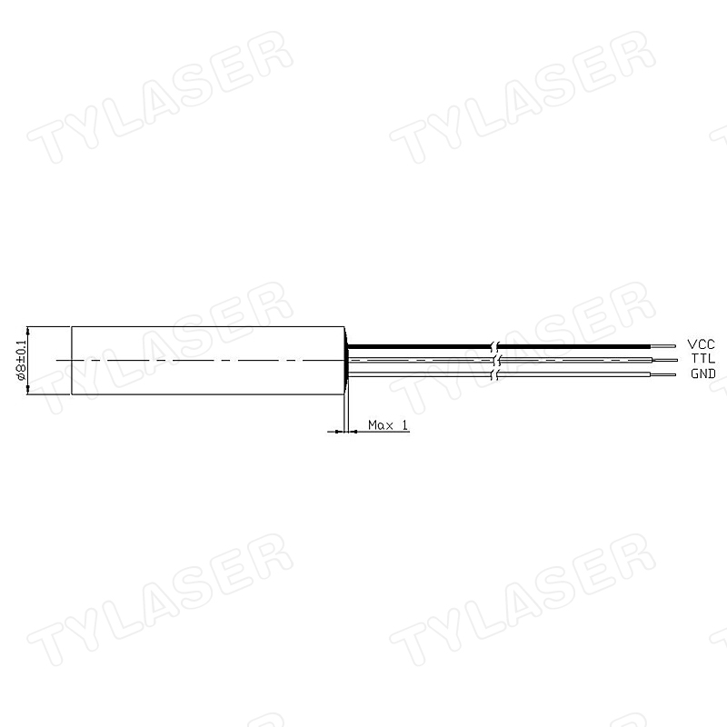 External TTL 8mm 650nm 1mW 5mW - Industrial Laser Tag recension och pris