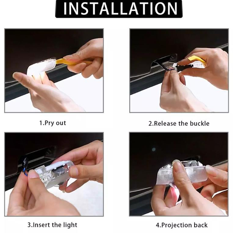 2Pcs Car LED Door Welcome Warn - Industrial Laser Projection recension och pris