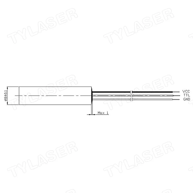 External TTL 8mm 635nm Red Dot - Industrial Grade Laser Pointer recension och pris